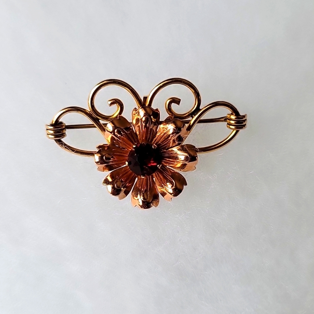 Vintage Van Dell Flower Pendant Brooch